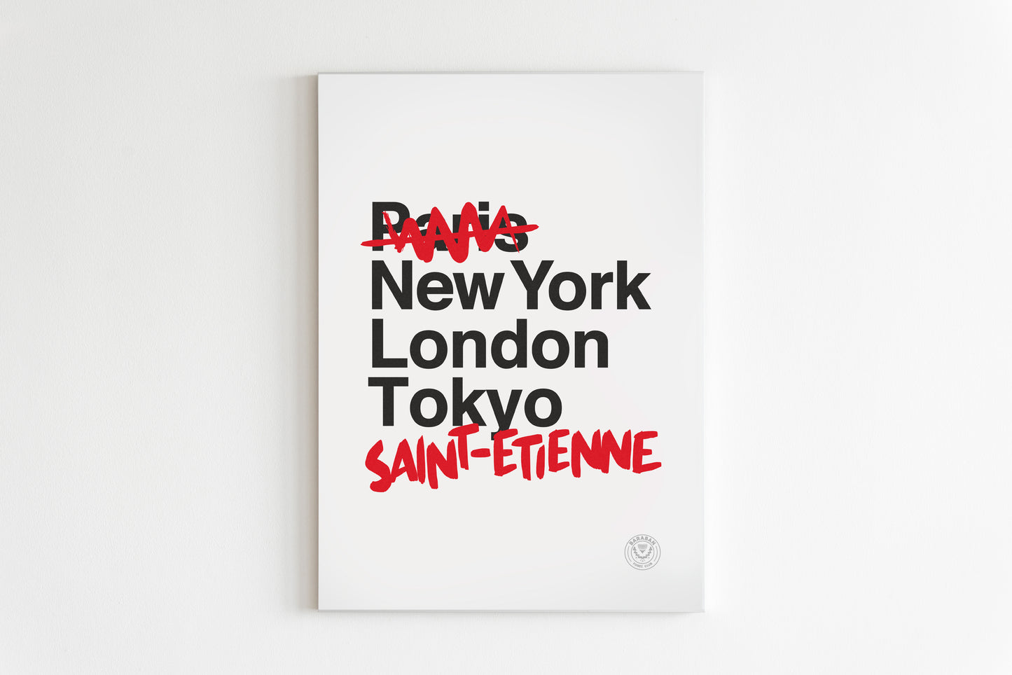 Affiche Paris New-York London Tokyo Saint-étienne