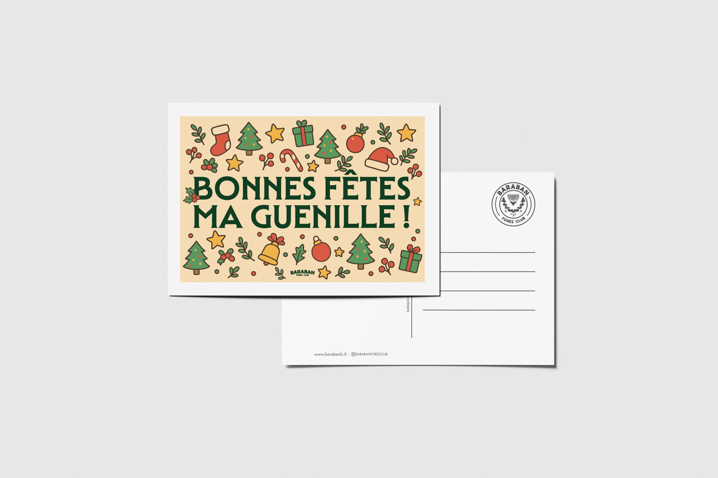 Carte postale Bonnes Fêtes Ma Guenille !