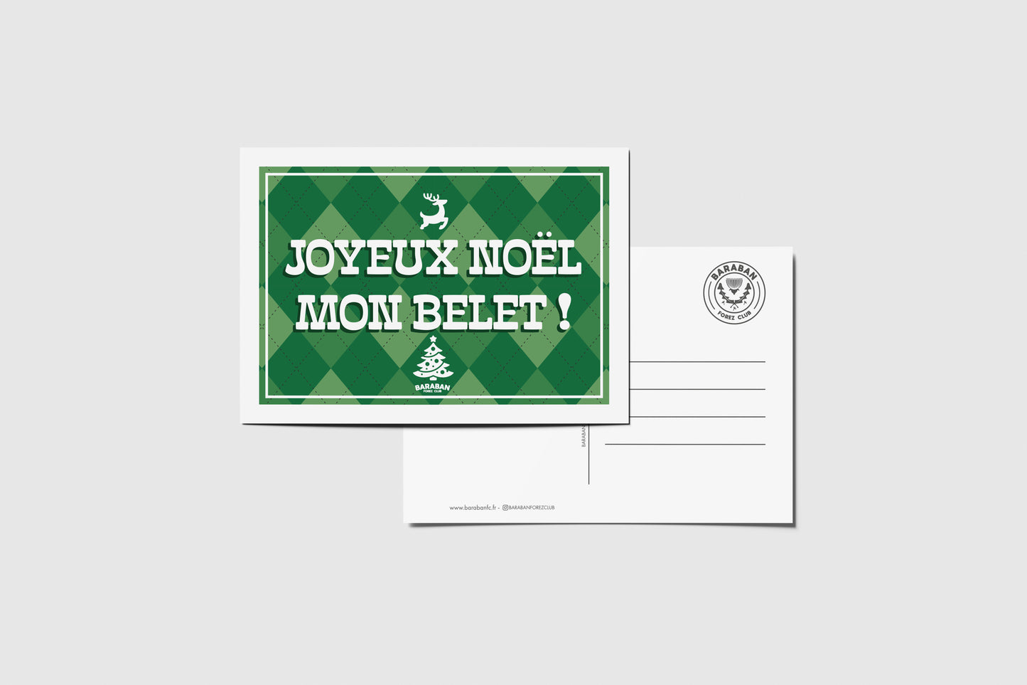Carte postale Joyeux Noël Mon Belet !