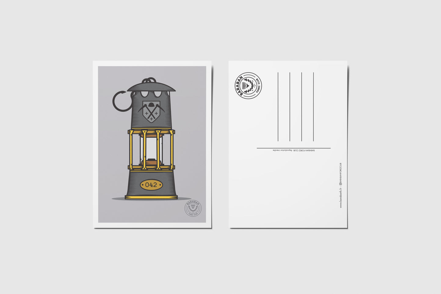 Carte postale Lampe de mineur