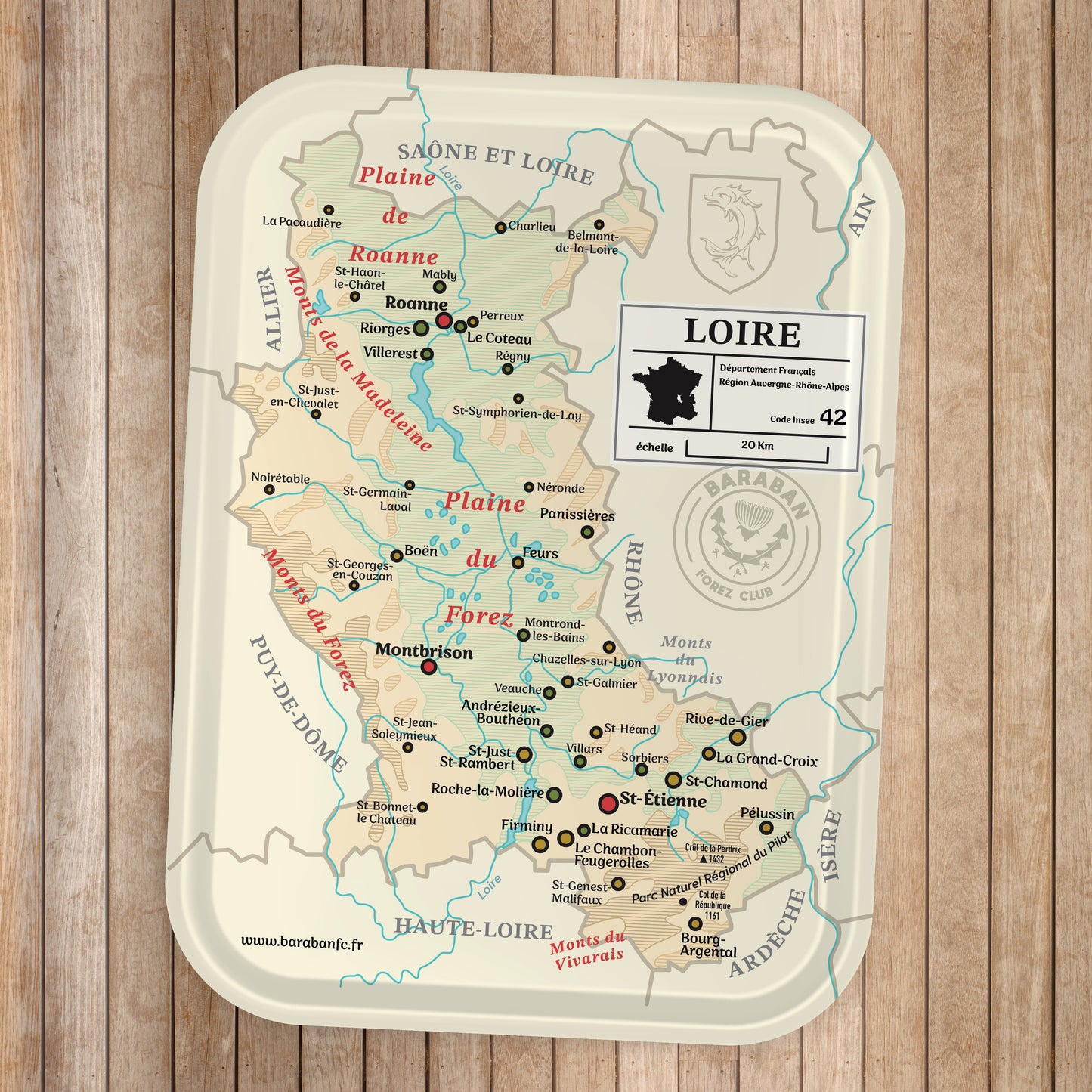 Plateau Carte de la Loire