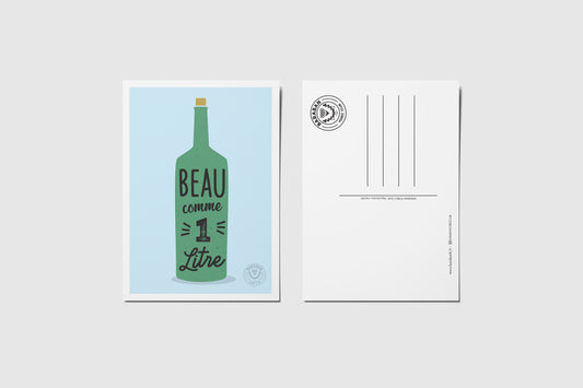 Carte postale Beau comme 1 Litre