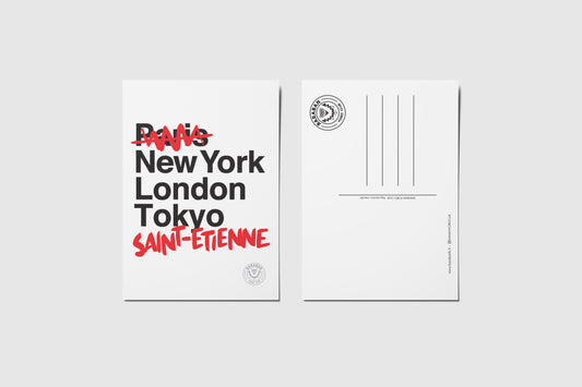 Carte postale Paris New-york London Tokyo Saint-étienne