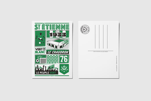 Carte postale Vert & Blanc