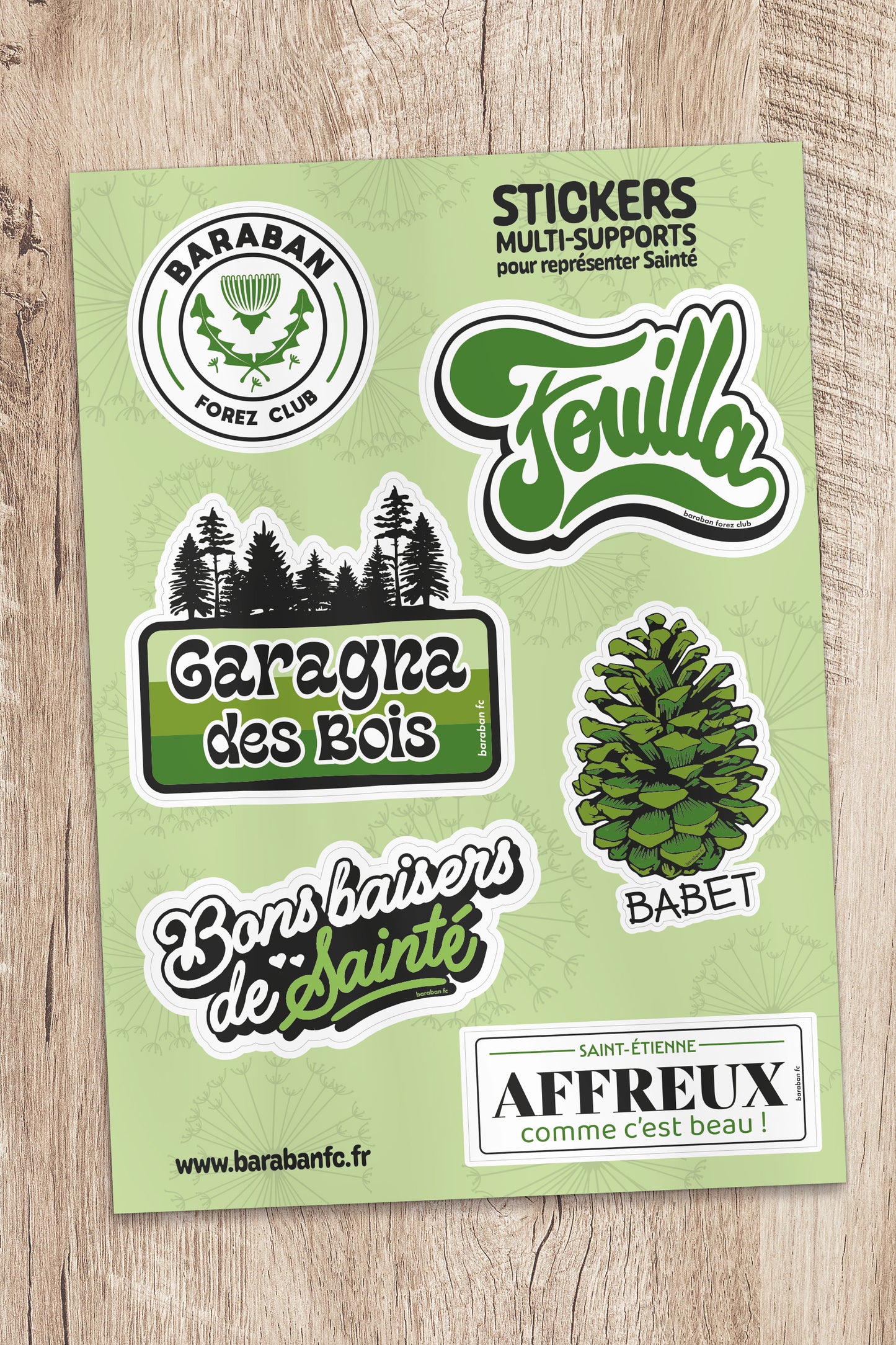 Planche de Stickers autocollants Baraban